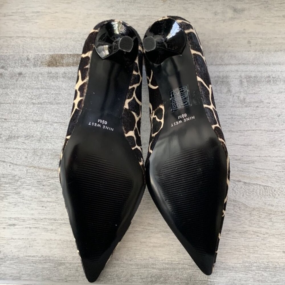 Nine West Nuncio Giraffe print leather pumps sz 6 1/2 - Picture 5 of 7